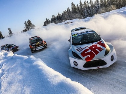 Vasīlijs Grjazins un Olivers Solbergs izcīna 4.vietas ziemas rallijkrosa sacensībās