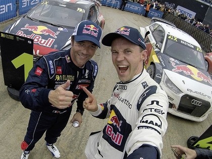 'Neste World RX of Latvia' posmā uzvar WRC leģenda Lēbs, latvieši apstājas pusfinālā