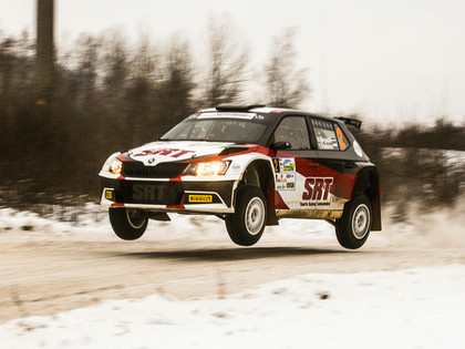 Nikolajs Grjazins ātrākais 'Rally Alūksne' testa ātrumposmā