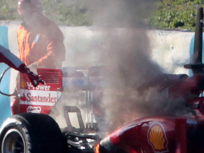 Ferrari F1 testos aizdegas formula (FOTO)